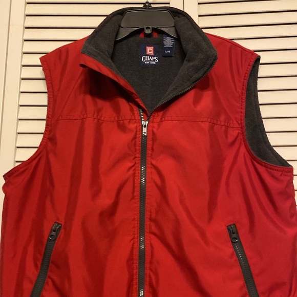 Chaps Zip Vest Polar Fleece Lined Size L - Picture 3 of 6